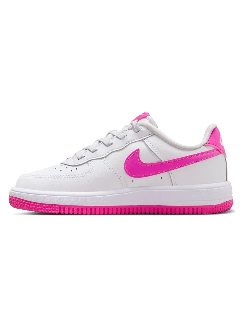 Nike Air Force 1 Low Easy On Sneaker Toddler Girls 10.5 white/laser fuchsia